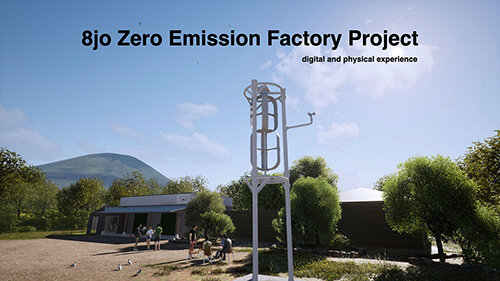 グループ会社(株)xpd、SDGs実証実験拠点「TENNEI」にて風力発電による100%再生可能エネルギーで映像編集などを行う「8jo Zero Emission Factory構想」を発表